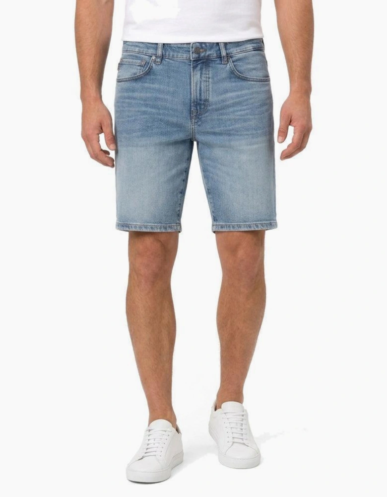 BOSS Re.Maine Denim Shorts Light Blue