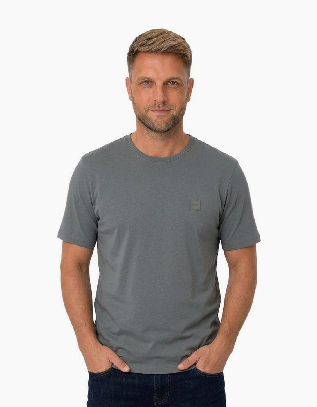 BOSS Tales T-Shirt Open Grey