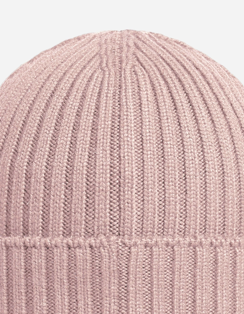 Moncler Enfant Girls Wool Logo Beanie Hat in Pink