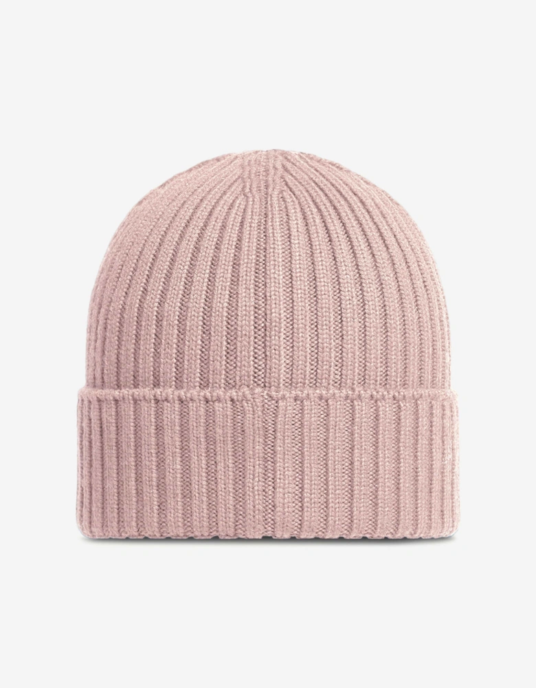 Moncler Enfant Girls Wool Logo Beanie Hat in Pink