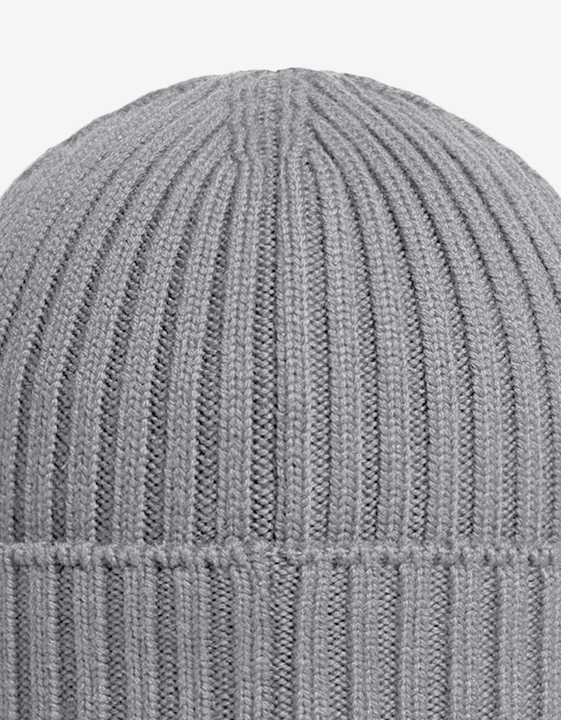 Moncler Enfant Kids Wool Logo Beanie Hat in Grey