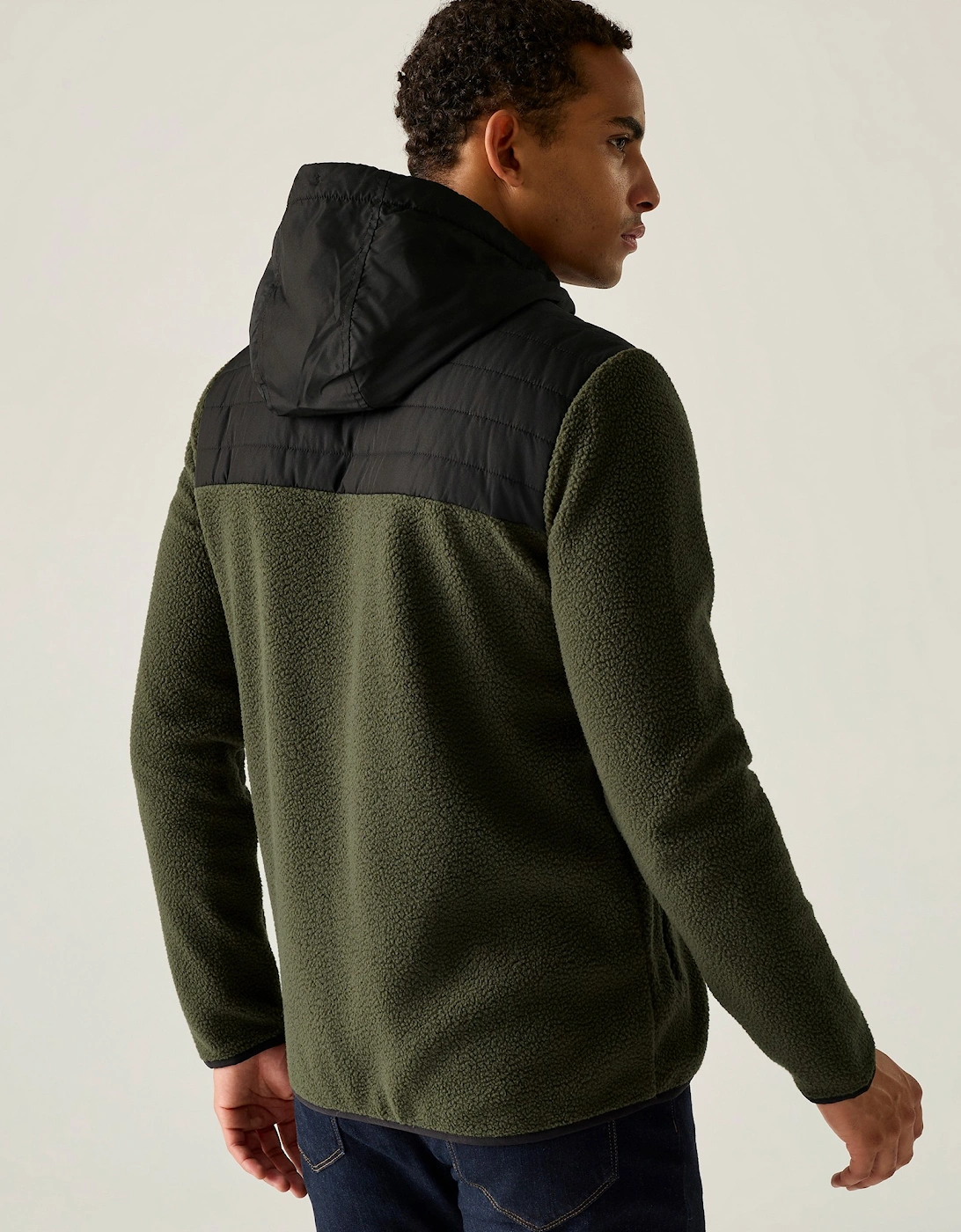 Regatta Mens Frankie Two Tone Borg Fleece Hybrid Jacket
