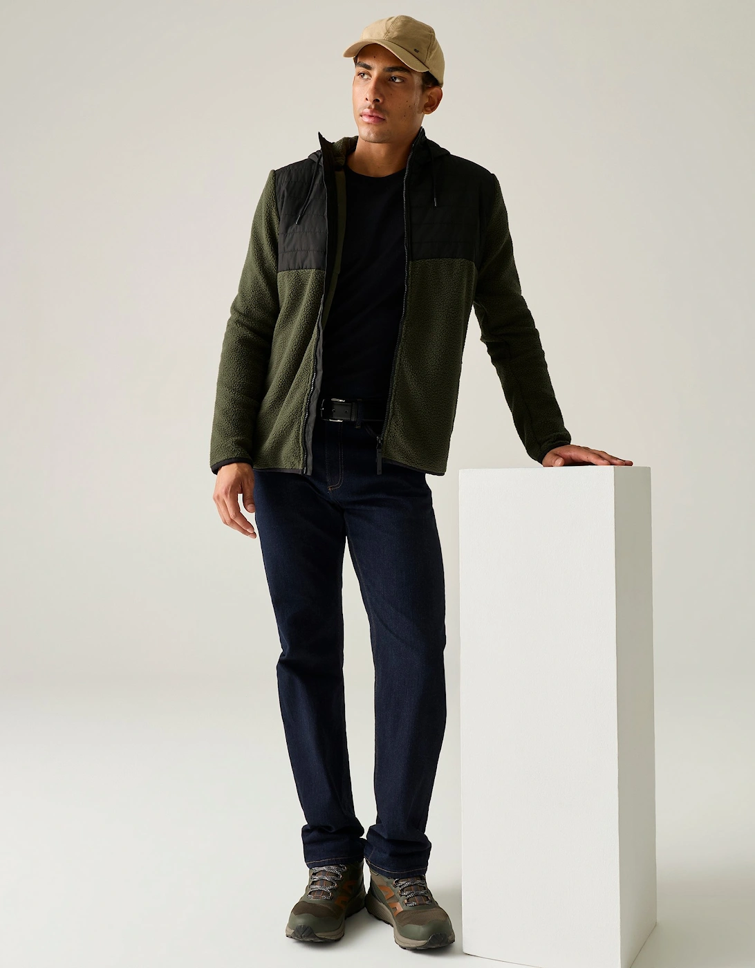 Regatta Mens Frankie Two Tone Borg Fleece Hybrid Jacket