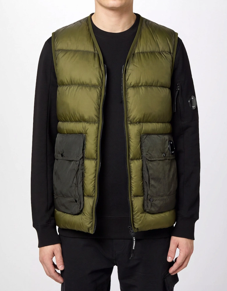 CP Company DD Shell Down Lens Vest BUTTERNUT 653