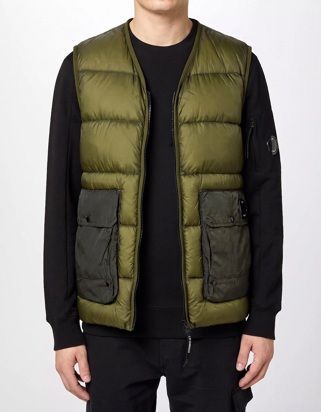 CP Company DD Shell Down Lens Vest BUTTERNUT 653