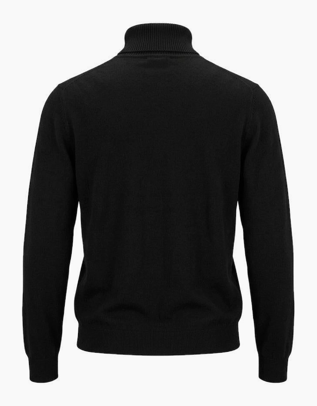 BOSS Akiro Roll Neck Logo Jumper Black