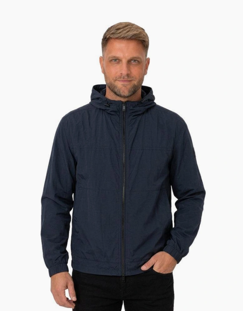 BOSS Orip Lightweight Hooded Jacket Dark Blue