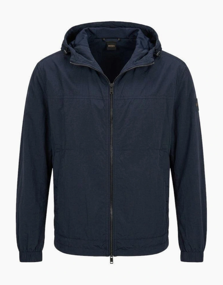 BOSS Orip Lightweight Hooded Jacket Dark Blue