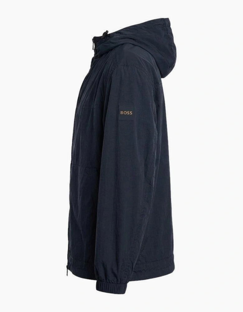 BOSS Orip Lightweight Hooded Jacket Dark Blue
