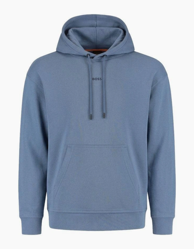 BOSS WeSmall Logo Hoodie Open Blue