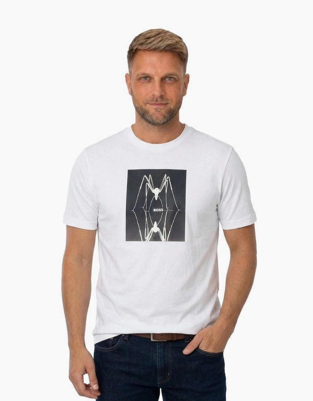 BOSS Te Creature Graphic T-Shirt White