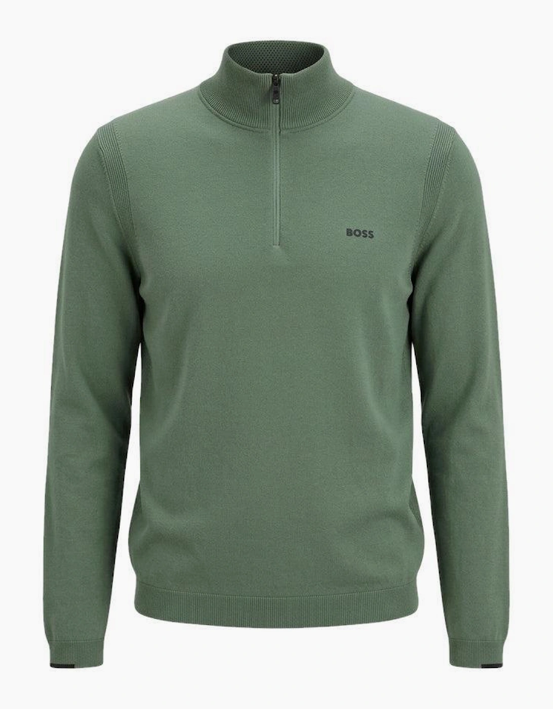 BOSS Ever-X Zip Neck Jumper Green