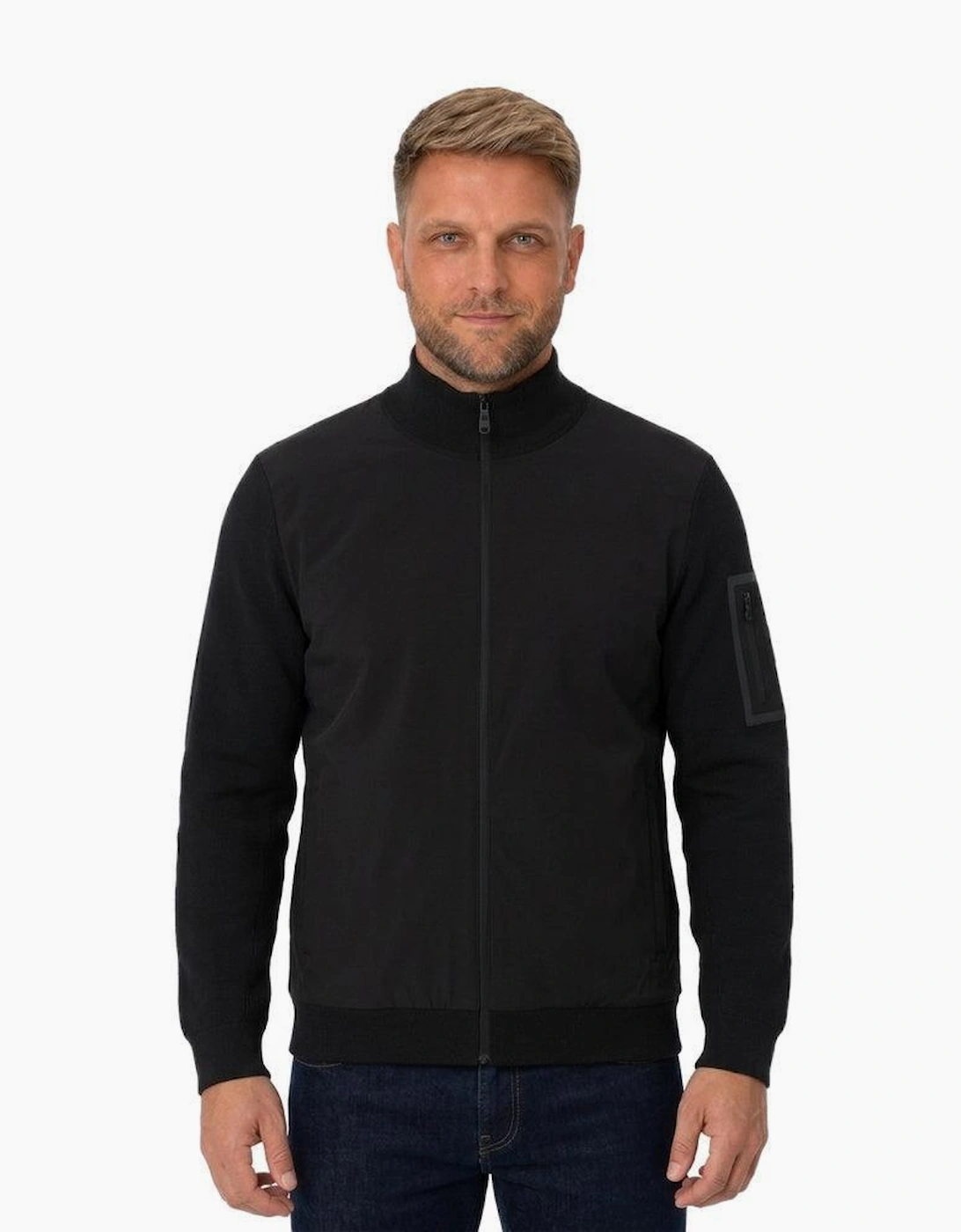 BOSS Momentum-X Knitted Hybrid Jacket Black