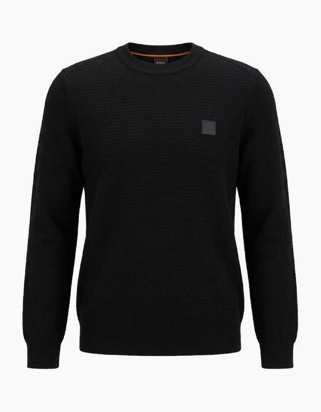 BOSS Anion Piqué Knit Jumper Black