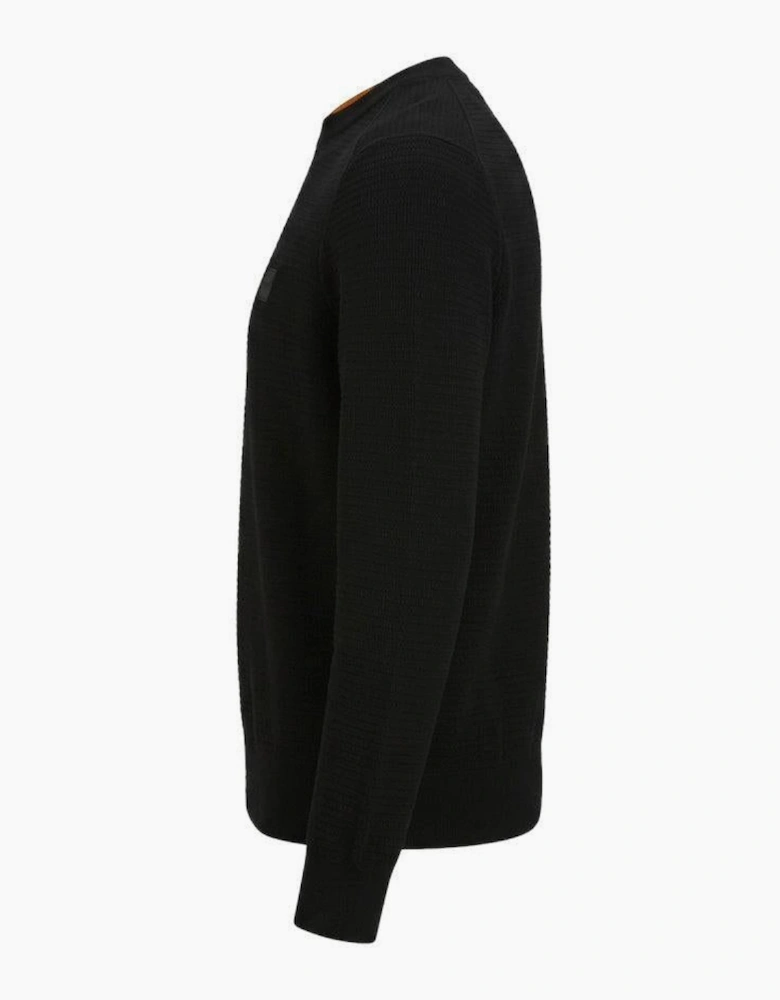 BOSS Anion Piqué Knit Jumper Black