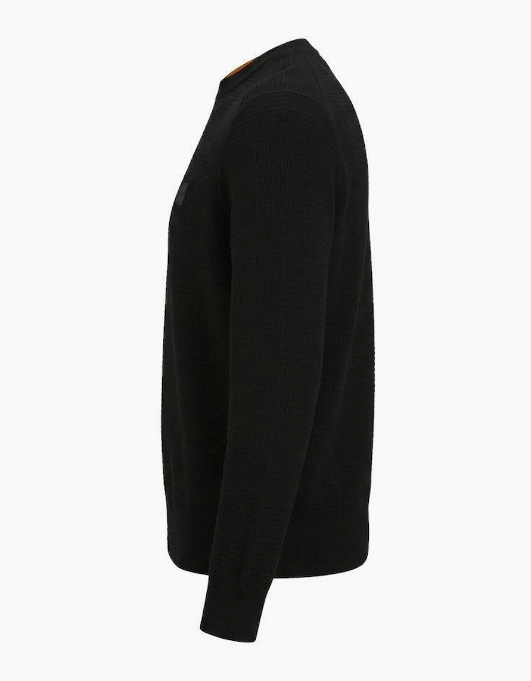 BOSS Anion Piqué Knit Jumper Black