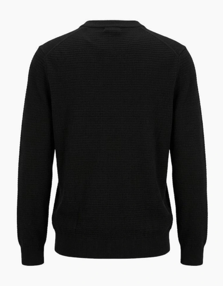 BOSS Anion Piqué Knit Jumper Black