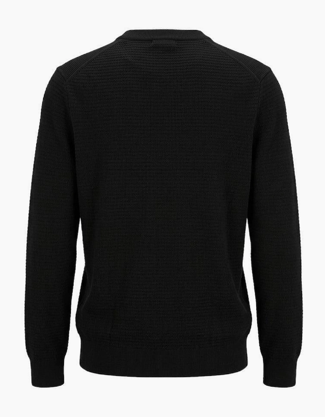 BOSS Anion Piqué Knit Jumper Black