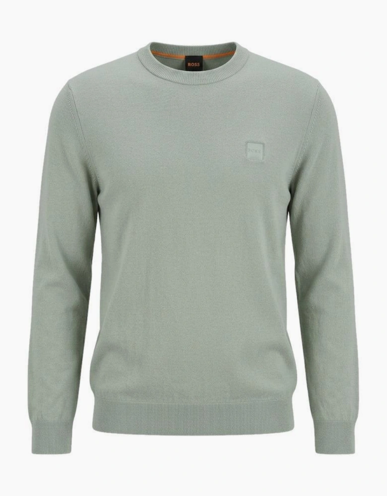 BOSS Kanovano Crew Neck Jumper Light Green