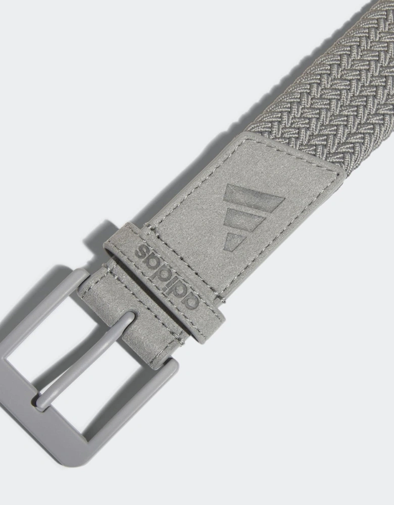 Adidas Golf Braided Stretch Straight Belt Grey