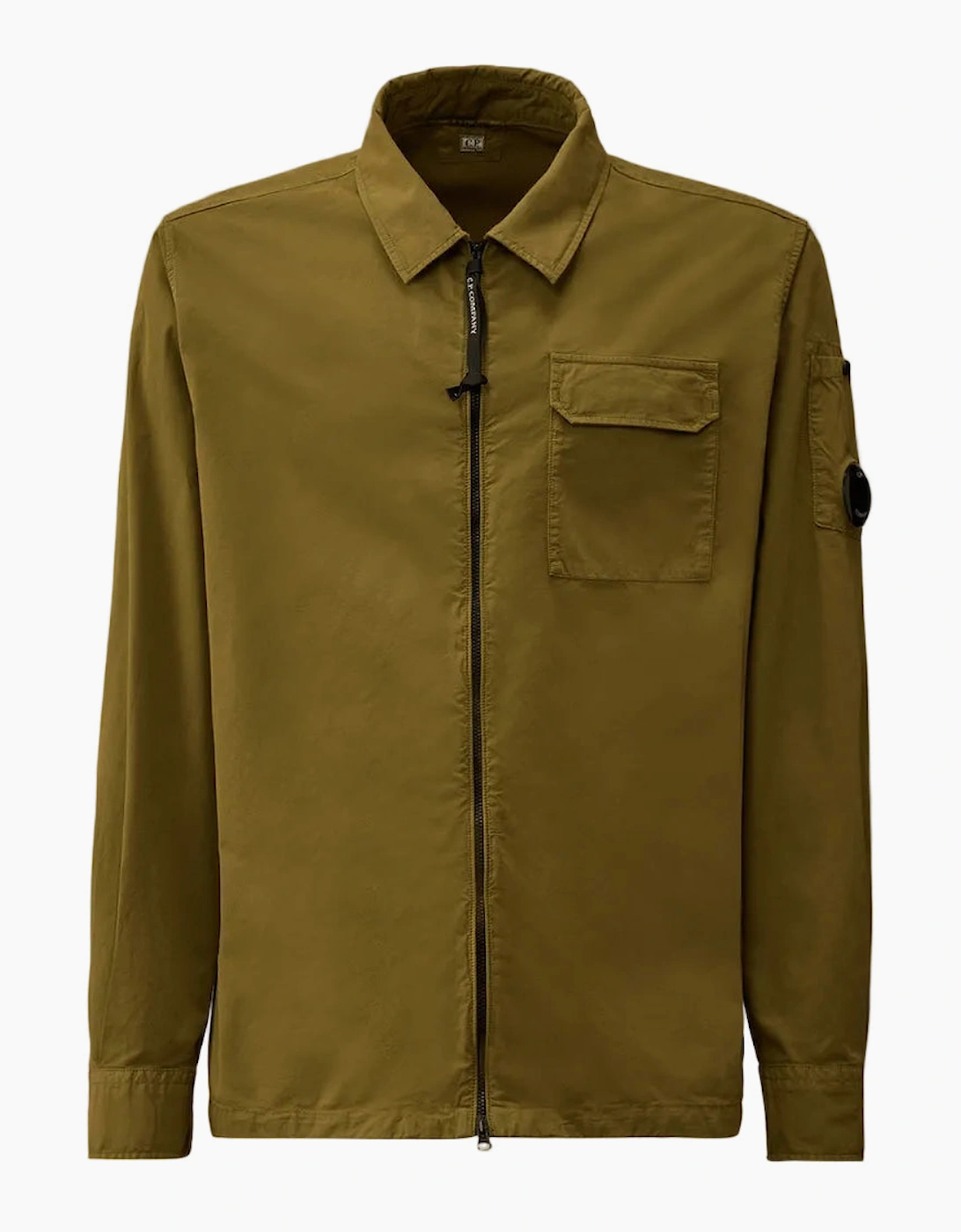 Gabardine Zip Up Lens Overshirt