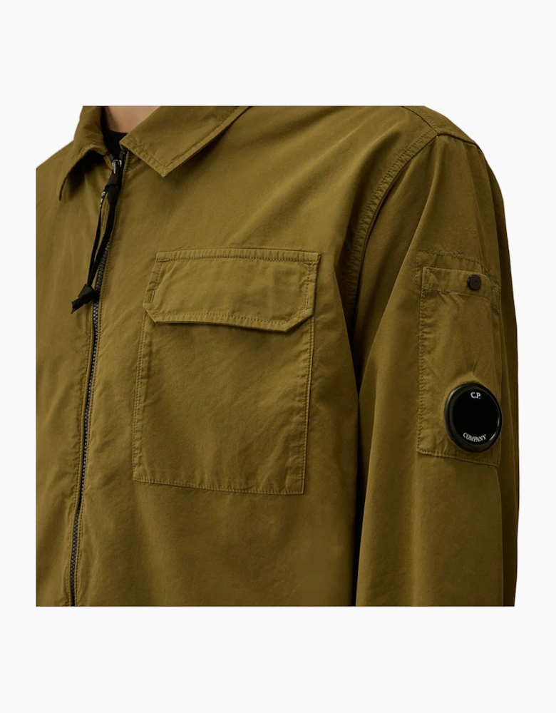 Gabardine Zip Up Lens Overshirt