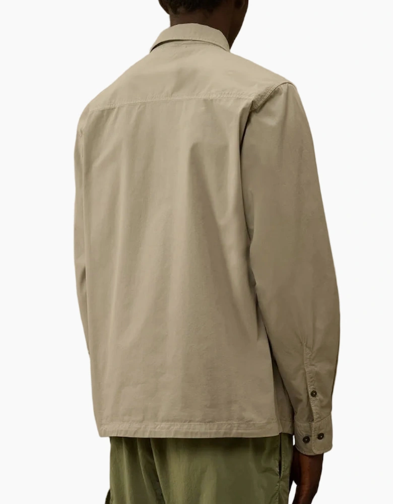 Gabardine Zip Up Lens Overshirt
