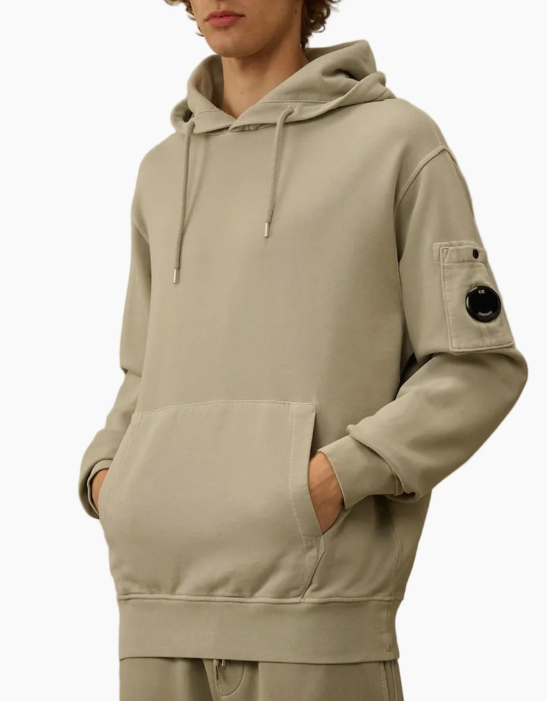 Resist Dyed Brushed Fleece Lens Hoodie