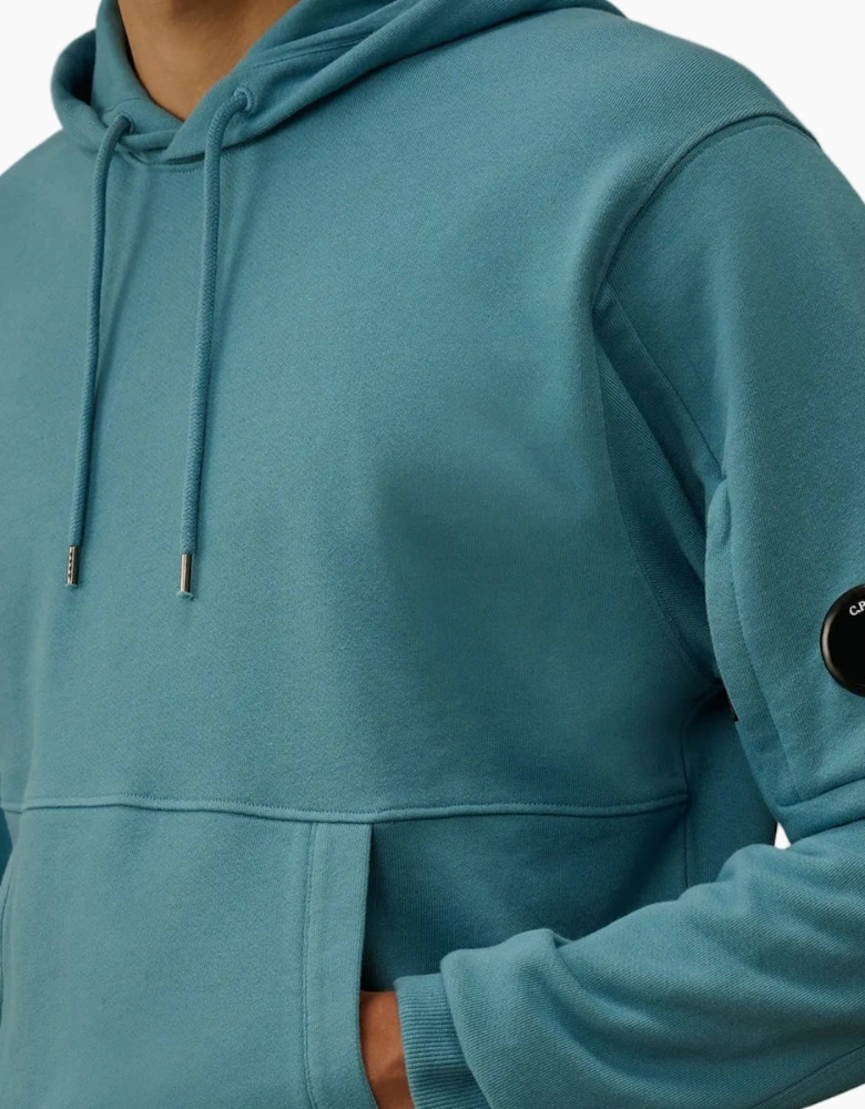 Diagonal Raised Fleece Lens Hoodie