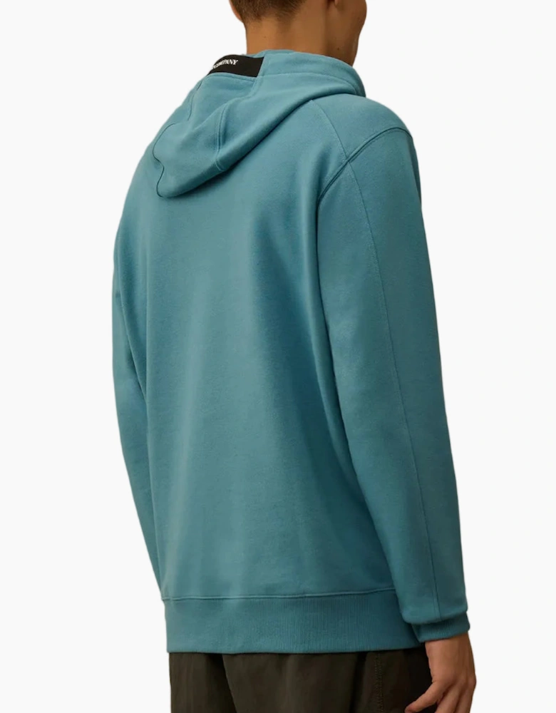 Diagonal Raised Fleece Lens Hoodie