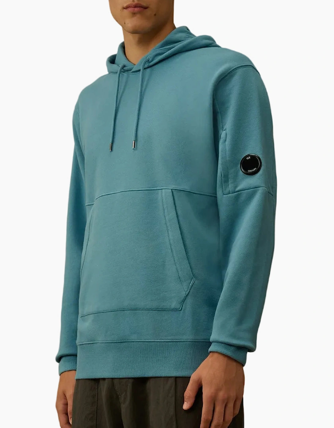 Diagonal Raised Fleece Lens Hoodie
