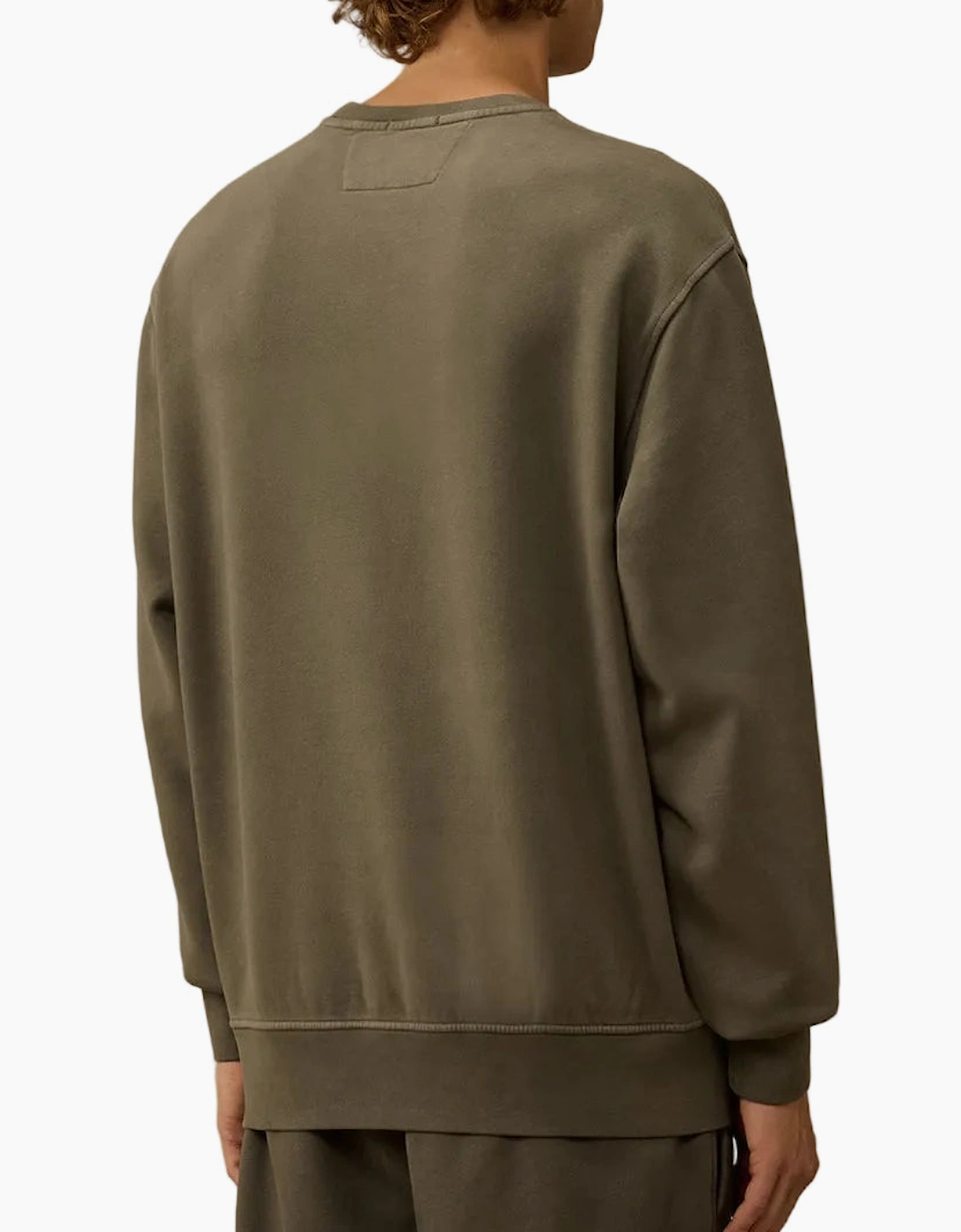 Resist Dyed Brushed Fleece Logo Sweat
