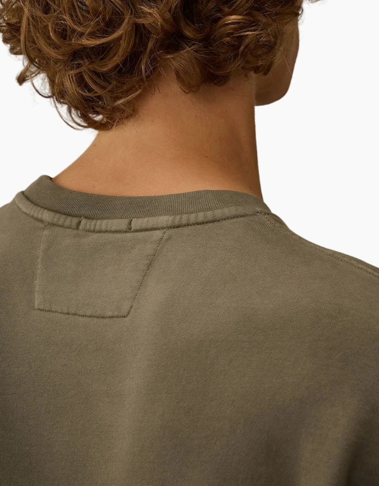 Resist Dyed Brushed Fleece Logo Sweat