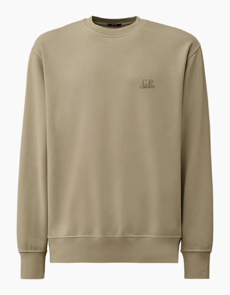 Resist Dyed Brushed Fleece Logo Sweat