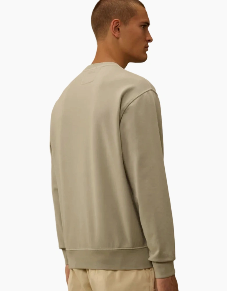 Resist Dyed Brushed Fleece Logo Sweat