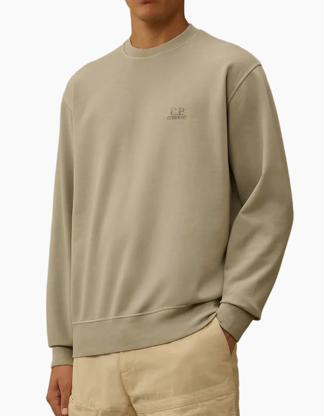 Resist Dyed Brushed Fleece Logo Sweat