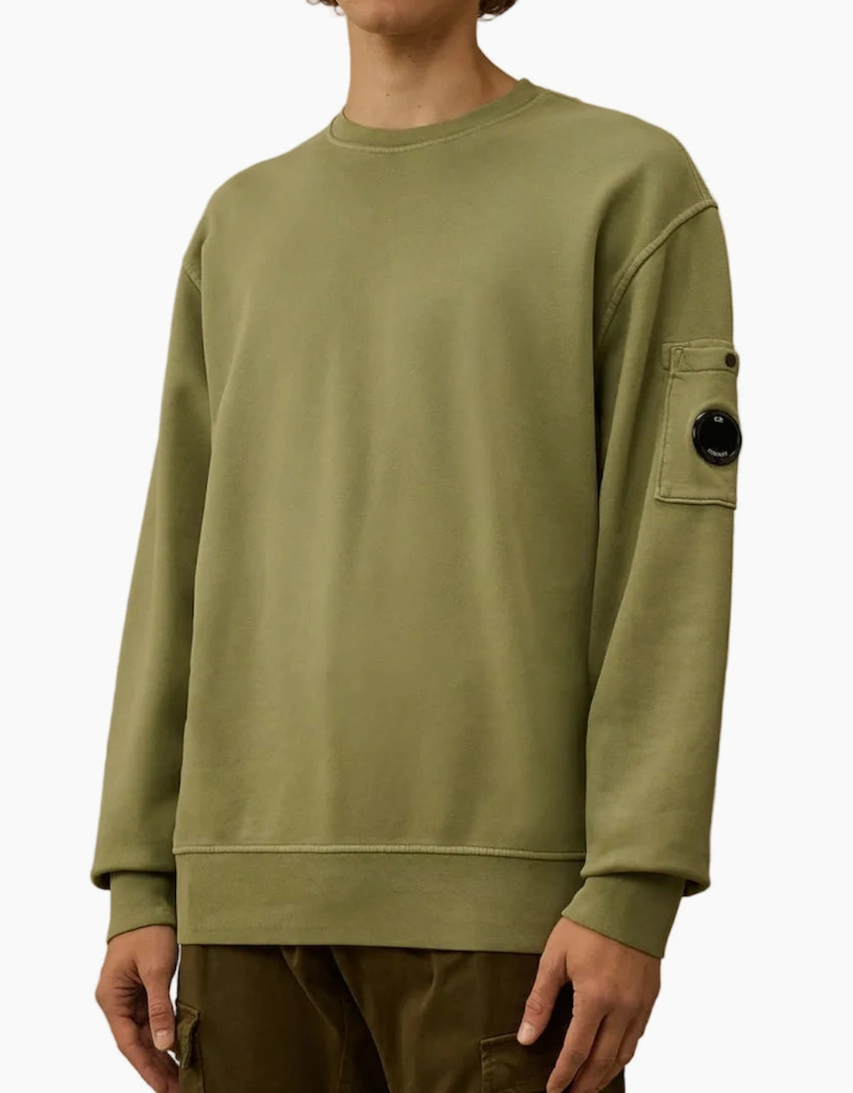 Resist Dyed Brushed Fleece Lens Sweat
