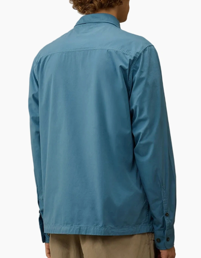Gabardine Zip Up Lens Overshirt