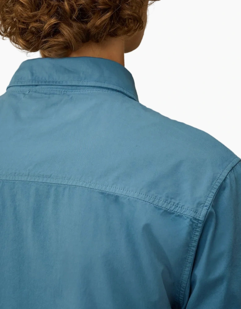 Gabardine Zip Up Lens Overshirt