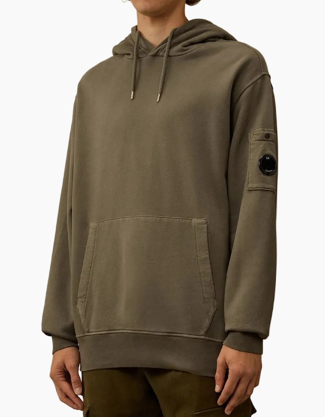 Resist Dyed Brushed Fleece Lens Hoodie