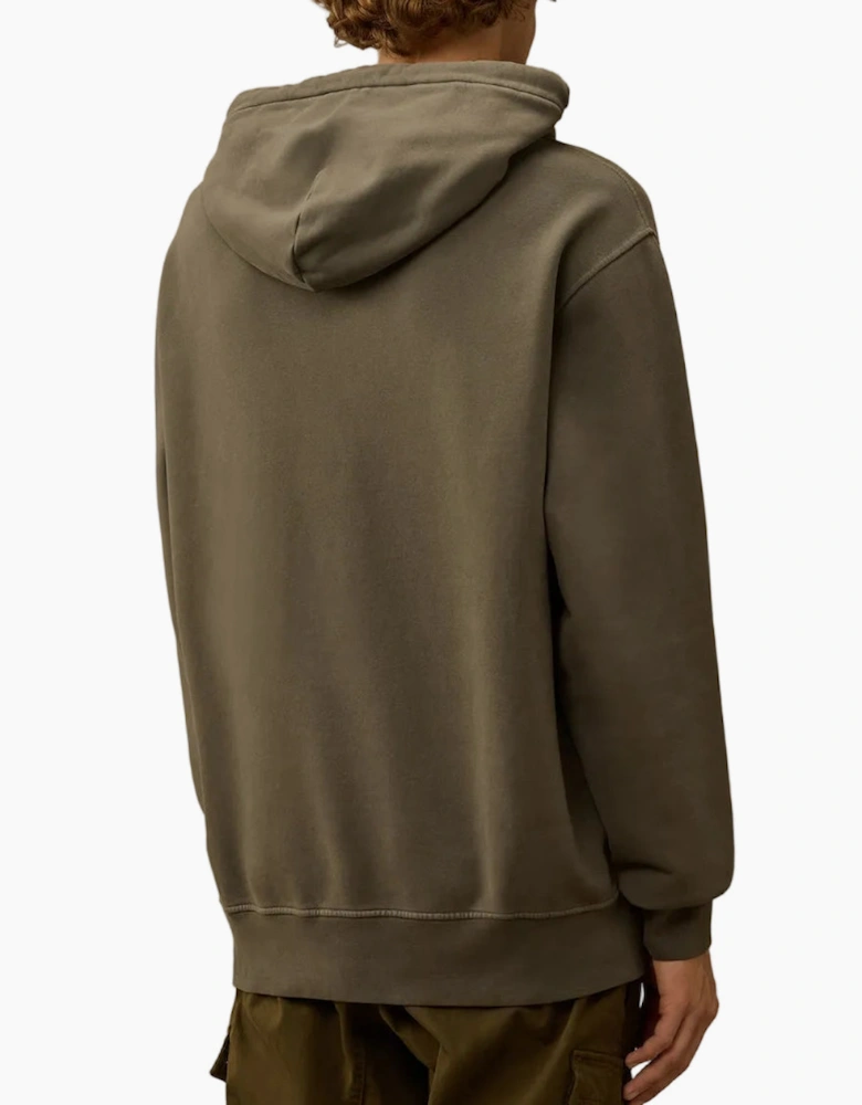 Resist Dyed Brushed Fleece Lens Hoodie