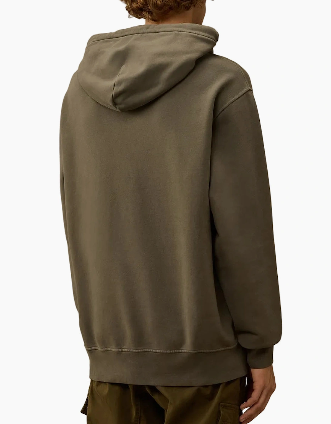 Resist Dyed Brushed Fleece Lens Hoodie