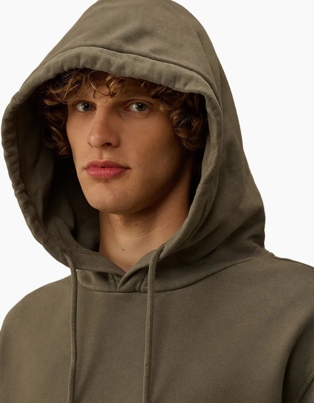 Resist Dyed Brushed Fleece Lens Hoodie