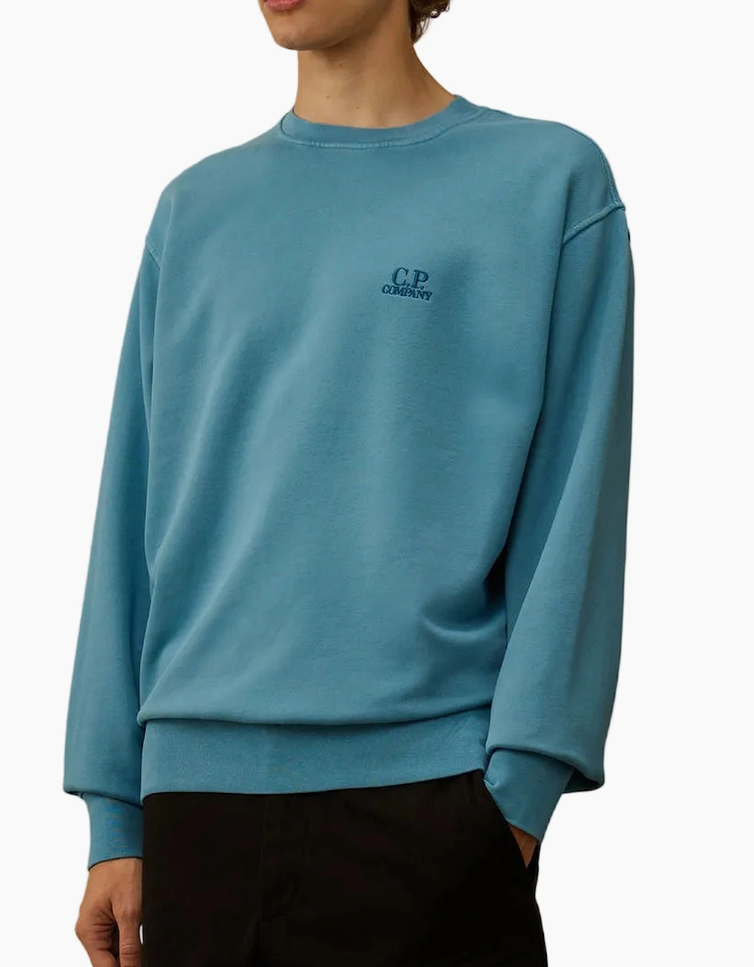 Resist Dyed Brushed Fleece Logo Sweat