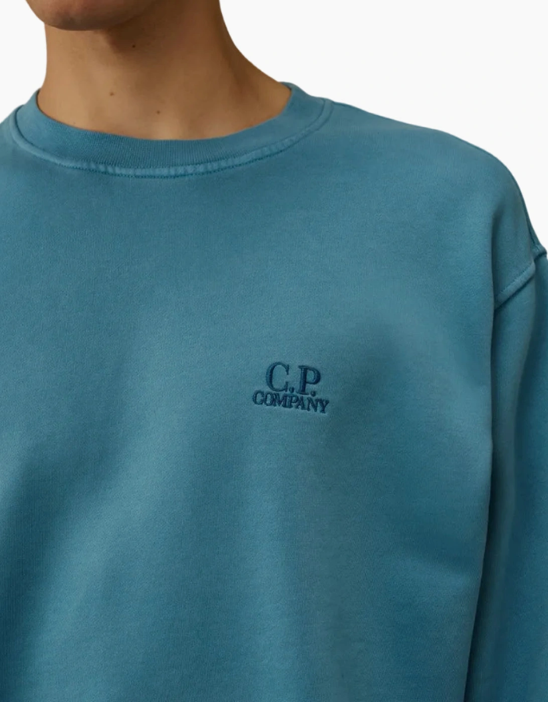 Resist Dyed Brushed Fleece Logo Sweat