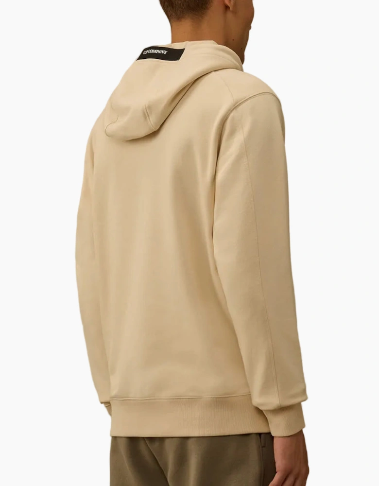 Diagonal Raised Fleece Lens Hoodie