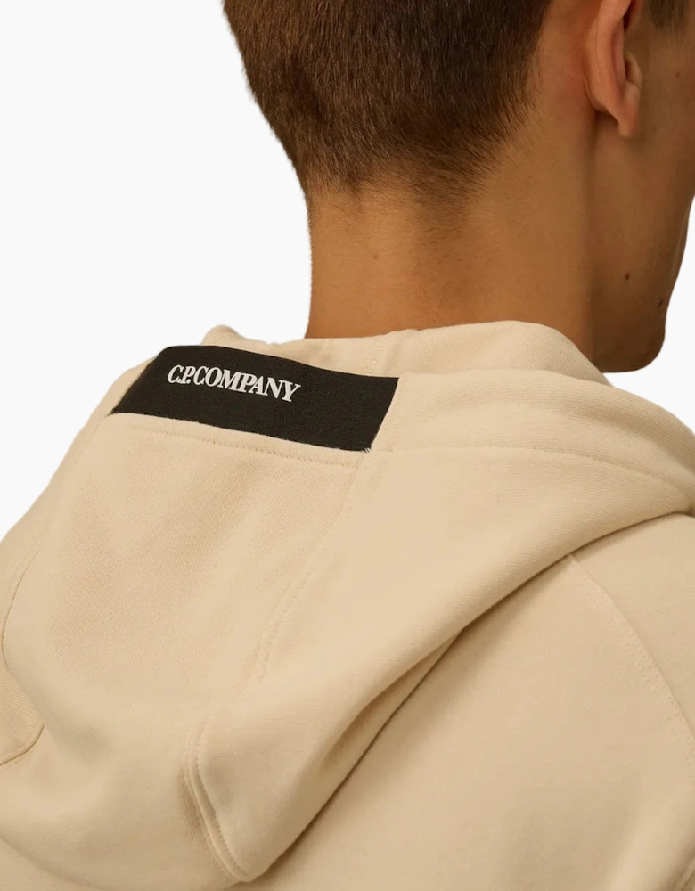 Diagonal Raised Fleece Lens Hoodie