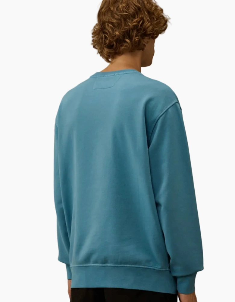 Resist Dyed Brushed Fleece Logo Sweat