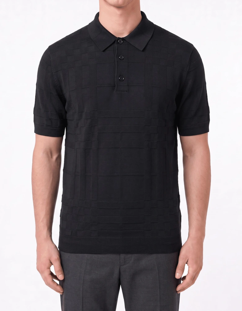 Burberry 'Kieran' Knit Polo-Shirt Black