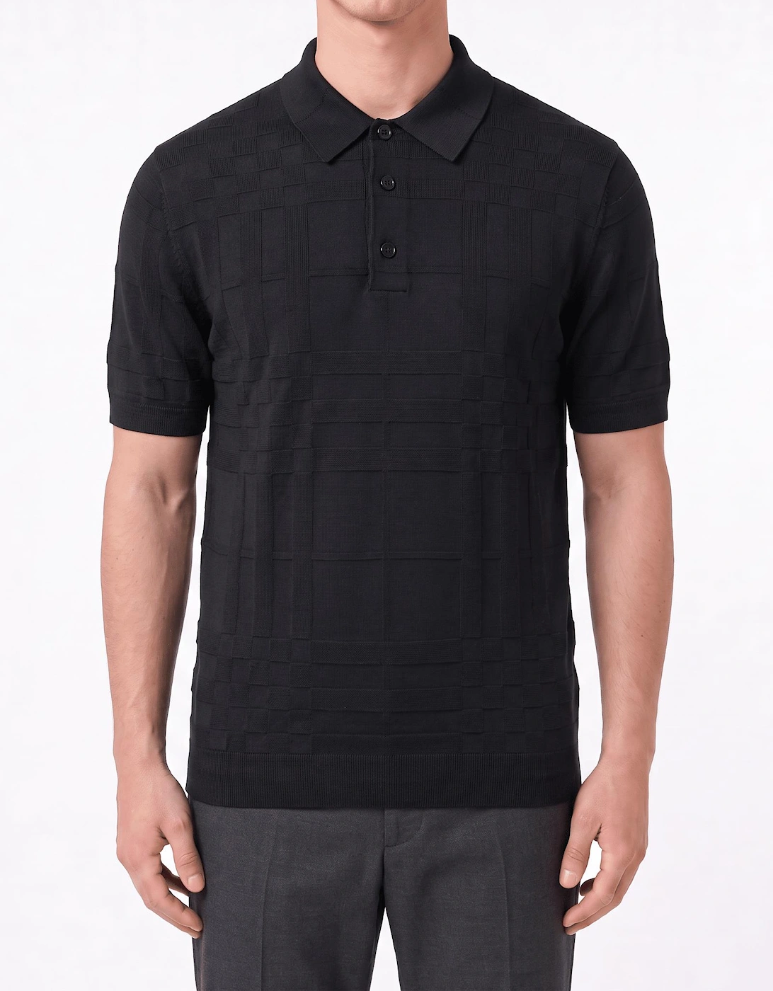 Burberry 'Kieran' Knit Polo-Shirt Black